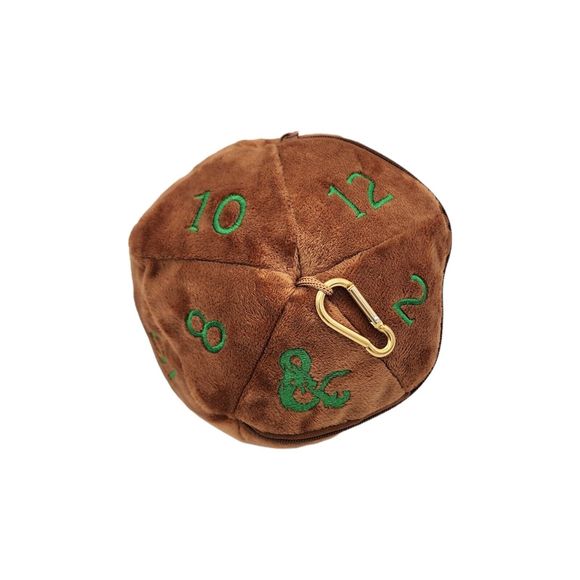 Ultra Pro Brown & Green D&D Zippered Plush Dice Bag For Dungeons and Dragons - Picture 1 of 8